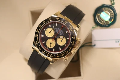 Rolex Daytona 18K Yellow Gold Paul Newman Dial Oysterflex 116518LN 2020 Full Set