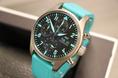 IWC Pilot Chronograph 41MM Titanium Mercedes AMG Rubber Strap IW388108 2025