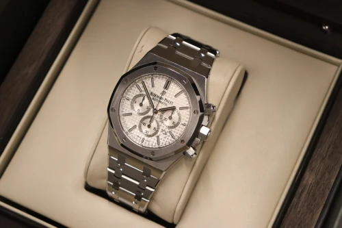Audemars Piguet Royal Oak Chronograph 26320ST White Dial B&P 2015