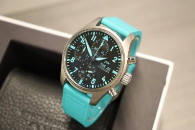IWC Pilot Chronograph 41MM Titanium Mercedes AMG Rubber Strap IW388108 2025