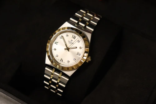 Tudor Royal 18K Yellow Gold & Steel Silver Diamond Dial 28403 2024 Box & Papers