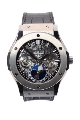 Hublot Classic Fusion 45MM Titanium Moonphase 517.NX.0170.LR Box & Papers 2018