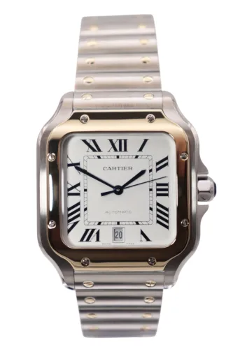 Cartier De Santos 41MM Large 18K Yellow Gold & Stainless Steel W2SA0009 B&P 2024
