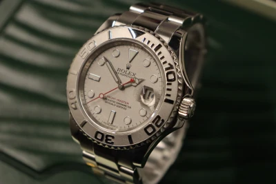Rolex Yachtmaster 40MM Rhodium Grey Dial Oyster Bracelet 16622 B&P 2014