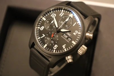 IWC Pilot's Watch Chronograph 41 TOP GUN Black Ceramic Ref. IW389401 B&P 2023