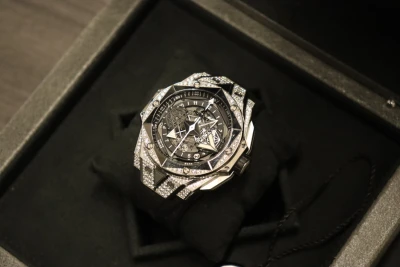 Hublot Big Bang Sang Bleu 45mm Titanium 418.NX.1107 Full Set 2021