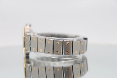 Cartier Santos Octagon 18K Yellow Gold & Steel 0907 Circa 1990 Boxed