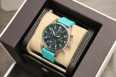 IWC Pilot Chronograph 41MM Titanium Mercedes AMG Rubber Strap IW388108 2025
