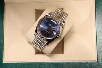 Rolex DayDate 40 18ct White Gold 228239 Blue Dial Box & Papers 2022