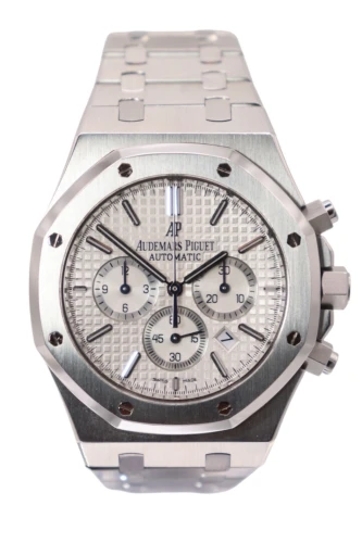 Audemars Piguet Royal Oak Chronograph 26320ST White Dial B&P 2015