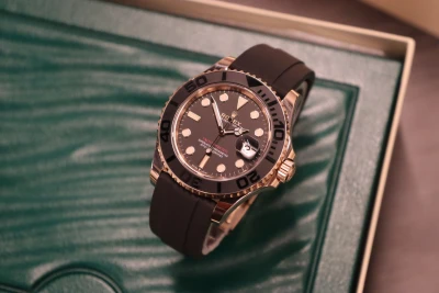 Rolex Yacht-Master 40MM 18K Rose Gold Oysterflex Black 126655 Boxed 2022