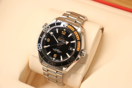 Omega Seamaster Planet Ocean 43.5MM Black Orange Bezel Steel 215.30.44.21.01.002