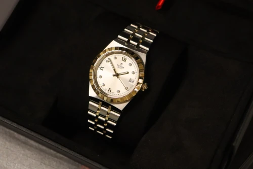Tudor Royal 18K Yellow Gold & Steel Silver Diamond Dial 28403 2024 Box & Papers