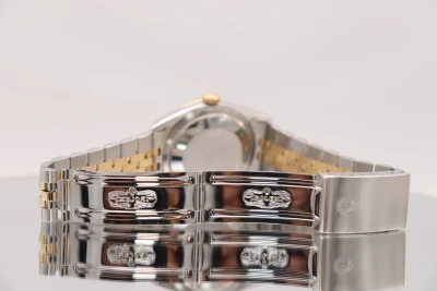Rolex Datejust 36MM White Diamond Dial 16233 Steel & 18K Yelllow Gold Boxed