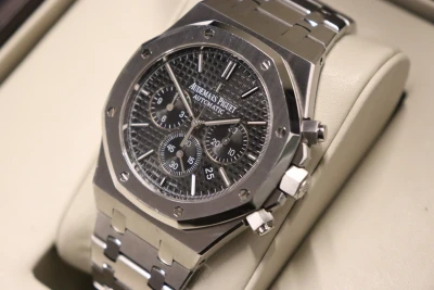 Audemars Piguet Royal Oak Chronograph 41MM Steel Black Dial 26320ST B&P 2014