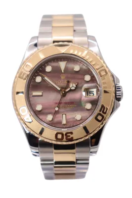 Rolex Yacht-Master 35MM Steel & 18K Yellow Gold Tahitian MOP 168623 Boxed