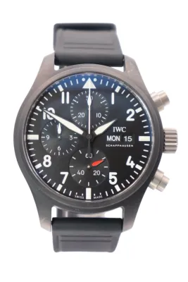 IWC Pilot's Watch Chronograph 41 TOP GUN Black Ceramic Ref. IW389401 B&P 2023