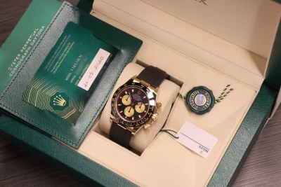 Rolex Daytona 18K Yellow Gold Paul Newman Dial Oysterflex 116518LN 2020 Full Set