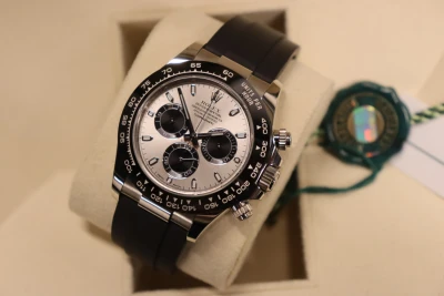 Rolex Daytona 18K White Gold Ghost Dial Oysterflex 116519LN Box & Papers 2023