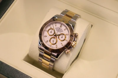 Rolex Cosmograph Daytona 18K Yellow Gold & Stainless Steel  116523 Boxed 2001
