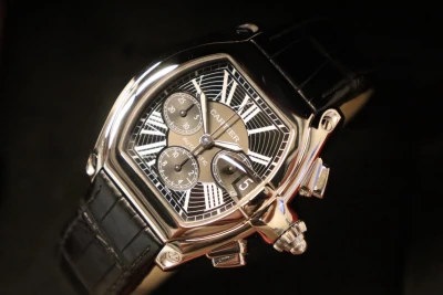 Cartier Roadster XL Chronograph Steel Leather Strap 2618 Boxed Circa 2005