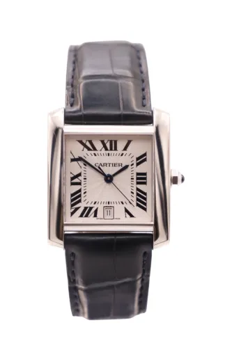 Cartier Tank Française Large 18K White Gold Silver Dial 2366 Boxed Circa 2001