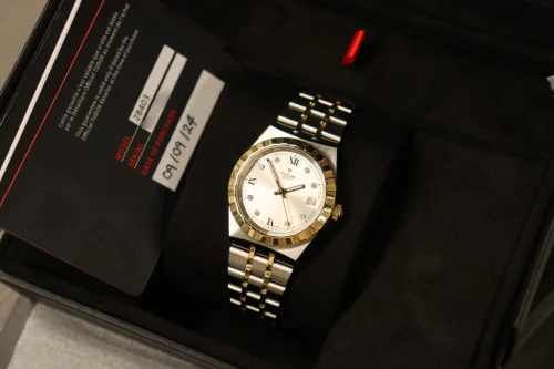 Tudor Royal 18K Yellow Gold & Steel Silver Diamond Dial 28403 2024 Box & Papers