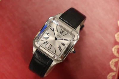 Cartier Santos-Dumont Large Steel Quartz Silver Dial WSSA0085 Circa 2023