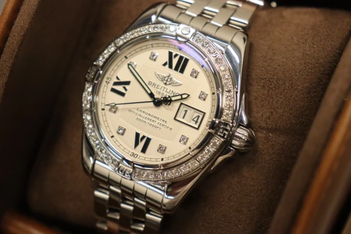 Breitling Cockpit 41MM Stainless Steel Diamond Bezel Dial A49350 2005 Full Set
