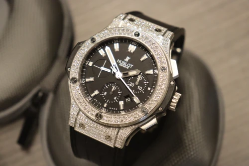 Hublot Big Bang Steel Pavé 44MM Diamond Chronograph Ref 301.SX.1170.RX 2015