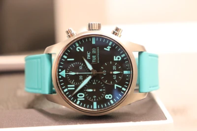 IWC Pilot Chronograph 41MM Titanium Mercedes AMG Rubber Strap IW388108 2025
