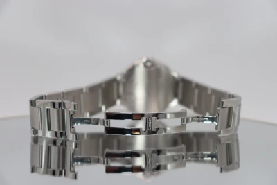 Cartier Ballon Bleiu Stainless Steel White Dial 36mm Quartz 3005 2010 B&P