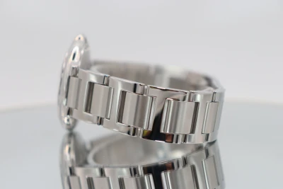 Cartier Ballon Bleiu Stainless Steel White Dial 36mm Quartz 3005 2010 B&P