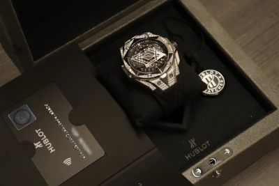 Hublot Big Bang Sang Bleu 45mm Titanium 418.NX.1107 Full Set 2021