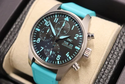 IWC Pilot Chronograph 41MM Titanium Mercedes AMG Rubber Strap IW388108 2025