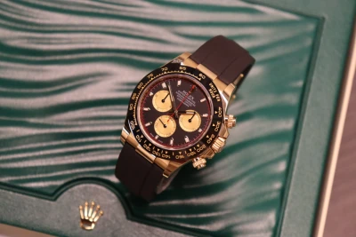 Rolex Daytona 18K Yellow Gold Paul Newman Dial Oysterflex 116518LN 2020 Full Set