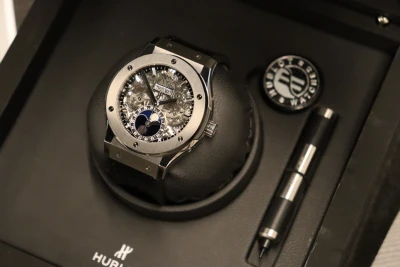 Hublot Classic Fusion 45MM Titanium Moonphase 517.NX.0170.LR Box & Papers 2018