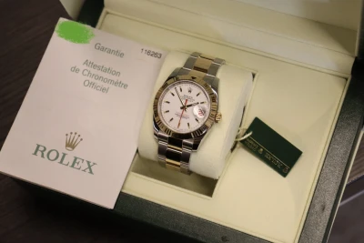 Rolex Datejust Turn-O-Graph 116263 36mm Steel & 18K Yellow Gold 2004 B&P