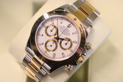 Rolex Cosmograph Daytona 18K Yellow Gold & Stainless Steel  116523 Boxed 2001
