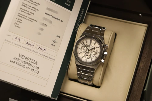 Audemars Piguet Royal Oak Chronograph 26320ST White Dial B&P 2015