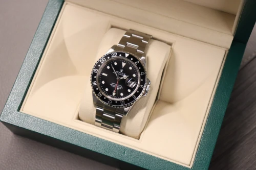 Rolex GMT Master II Stainless Steel Black Bezel Oyster Bracelet 16710 Circa 2003 Boxed