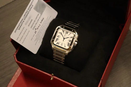 Cartier De Santos 41MM Large 18K Yellow Gold & Stainless Steel W2SA0009 B&P 2024