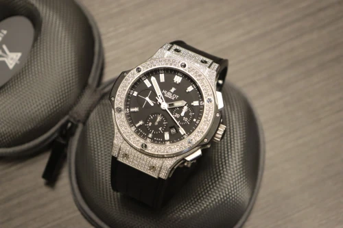 Hublot Big Bang Steel Pavé 44MM Diamond Chronograph Ref 301.SX.1170.RX 2015