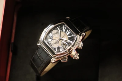 Cartier Roadster XL Chronograph Steel Leather Strap 2618 Boxed Circa 2005