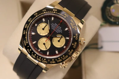 Rolex Daytona 18K Yellow Gold Paul Newman Dial Oysterflex 116518LN 2020 Full Set