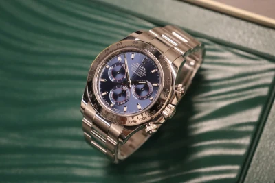 Rolex Cosmograph Daytona 18K White Gold Blue Dial Full 116509 Full Set 2022