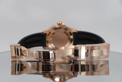 Rolex Yacht-Master 40MM 18K Rose Gold Oysterflex Black 126655 Boxed 2022