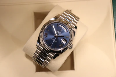 Rolex DayDate 40 18ct White Gold 228239 Blue Dial Box & Papers 2022