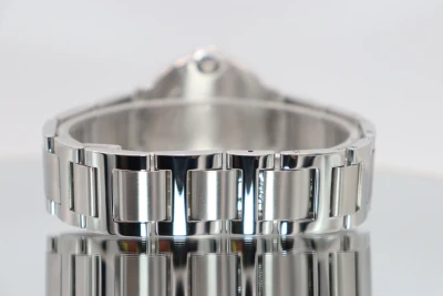 Cartier Ballon Bleiu Stainless Steel White Dial 36mm Quartz 3005 2010 B&P
