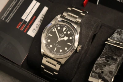 Tudor Rotor Stainless Steel Self Winding Black Dial 79540 Box & Papers 2022